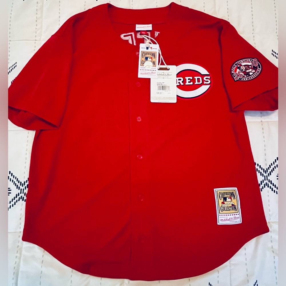 NWT Mitchell & Ness 25th Anniversary Ken Griffey Jr. Reds Jersey Mens S or M.